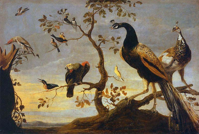 Frans Snyders Group of Birds Perched on Branches China oil painting art